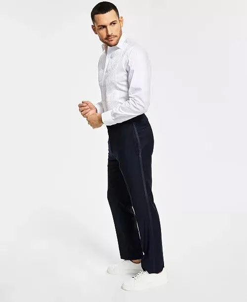 Alfani Men's Slim Fit Tuxedo Pants Navy Blue 33 x 32