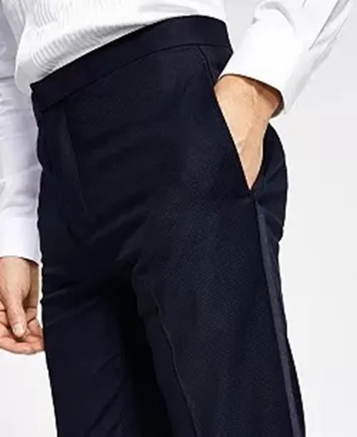 Alfani Men's Slim Fit Tuxedo Pants Navy Blue 33 x 32