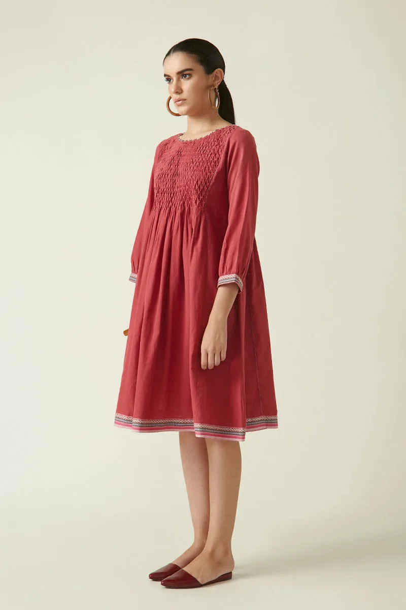 CRIMINI SMOCKED DRESS WITH SLIP (2PCS)