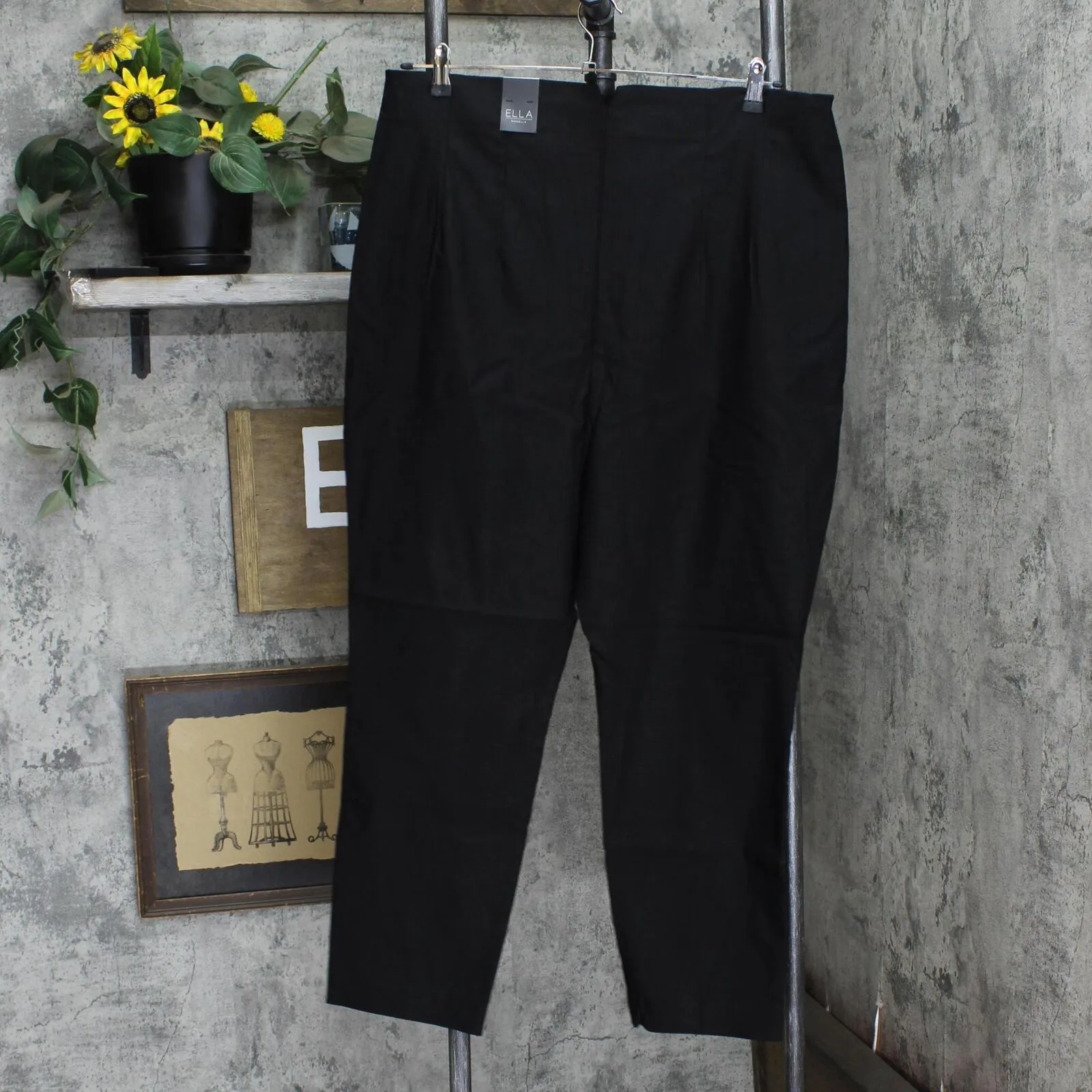 Ella Rafaella Womens Plus Size Straight Leg Pants LRBSC101R2